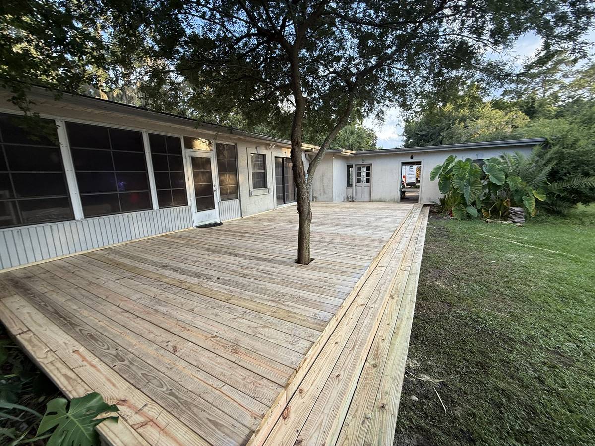 Custom wood deck